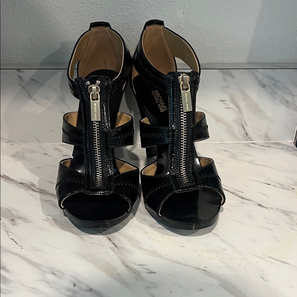 Michael Kors Black Patent Leather Heels